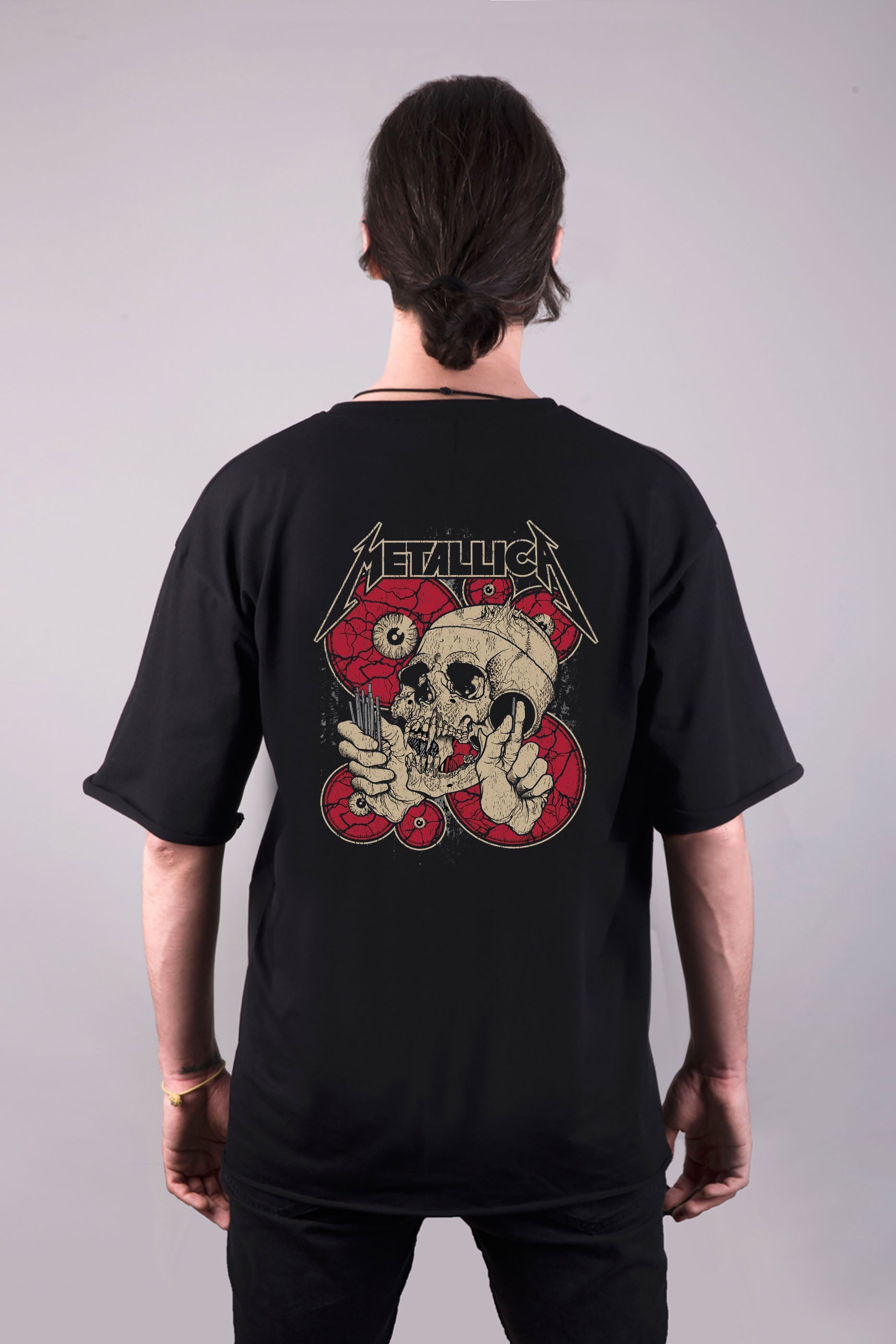 Metallica baskılı oversize tişört