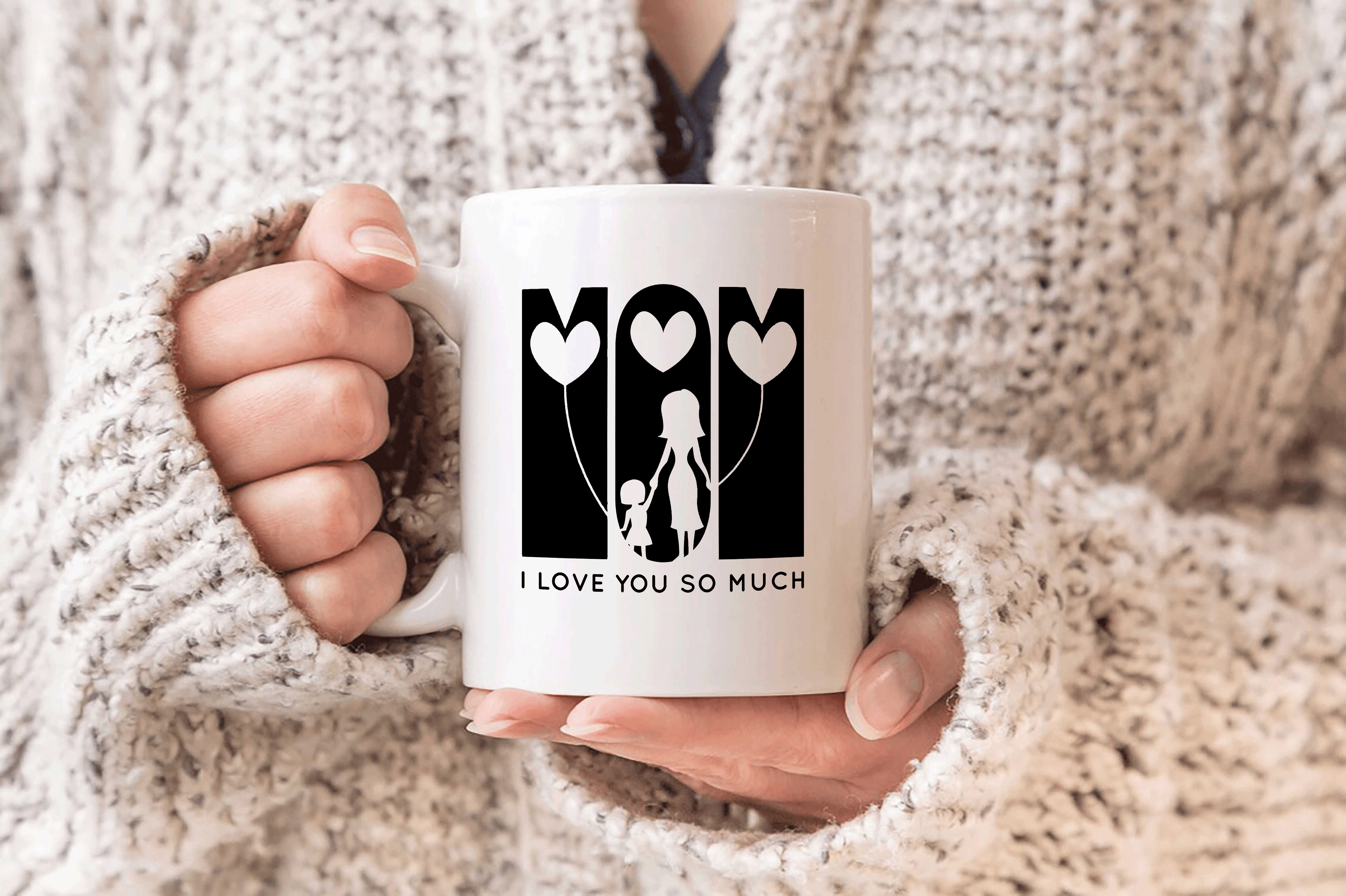 Anneler Günü Hediye MOTHER MOM MAMA baskılı porselen kupa bardak