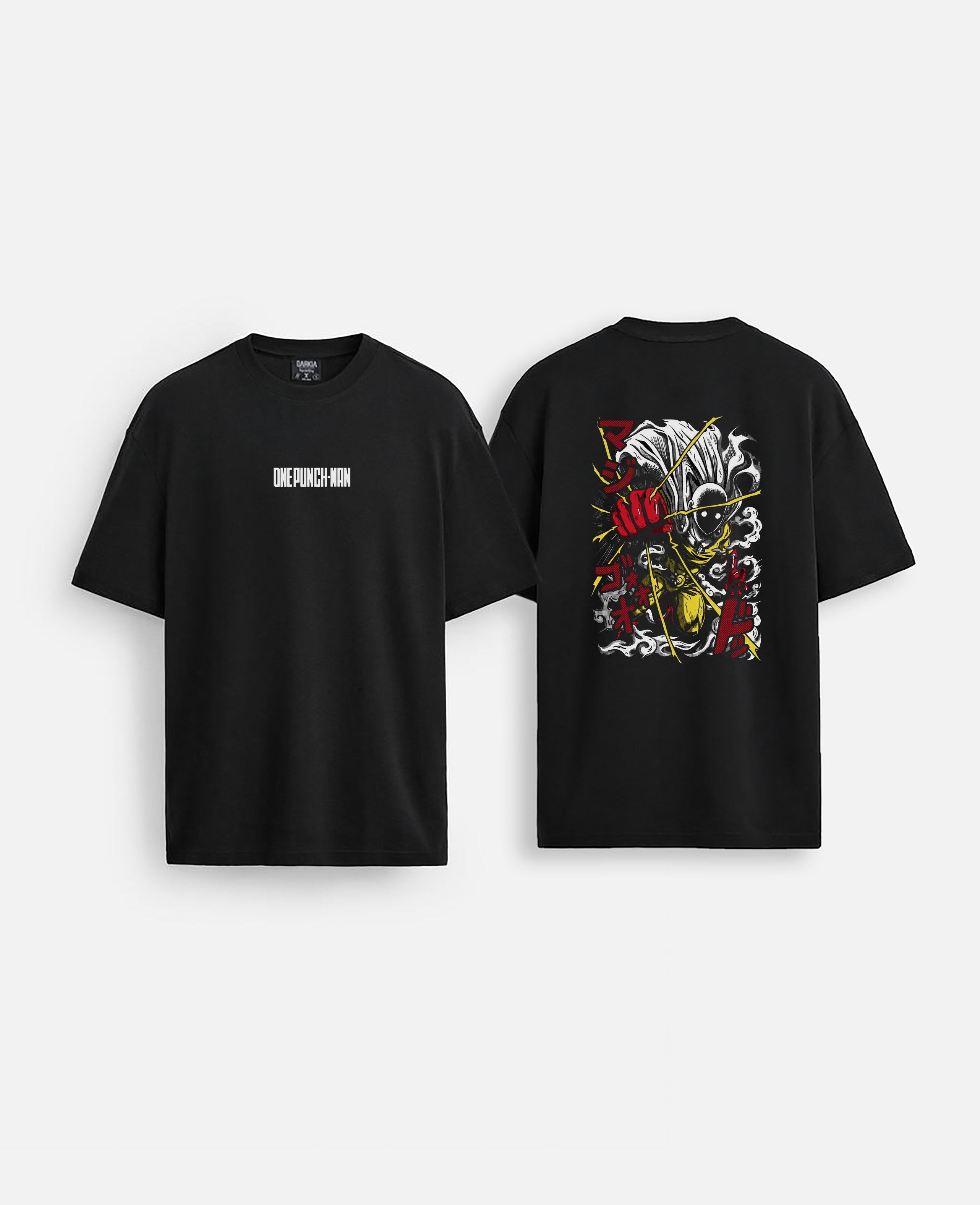 One punch man baskılı oversize tişört