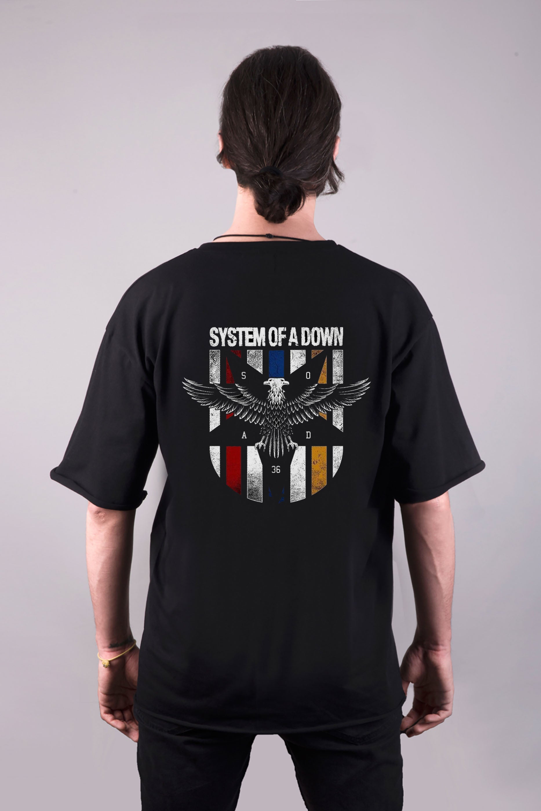 System Of Down baskılı oversize tişört