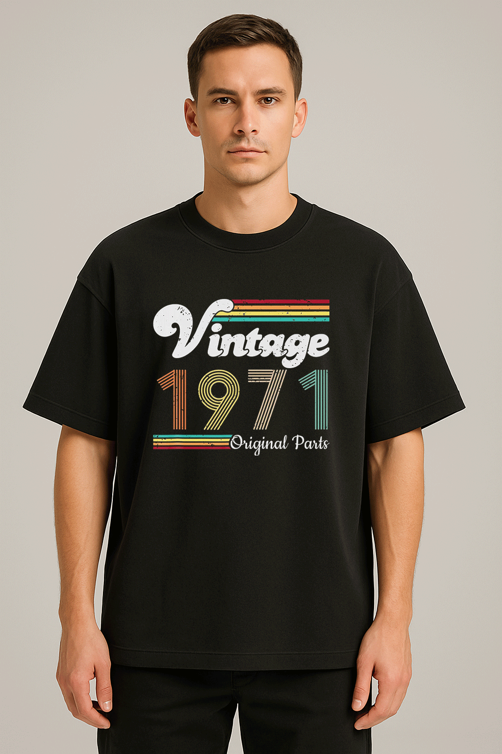 vintage baskılı oversize tişört