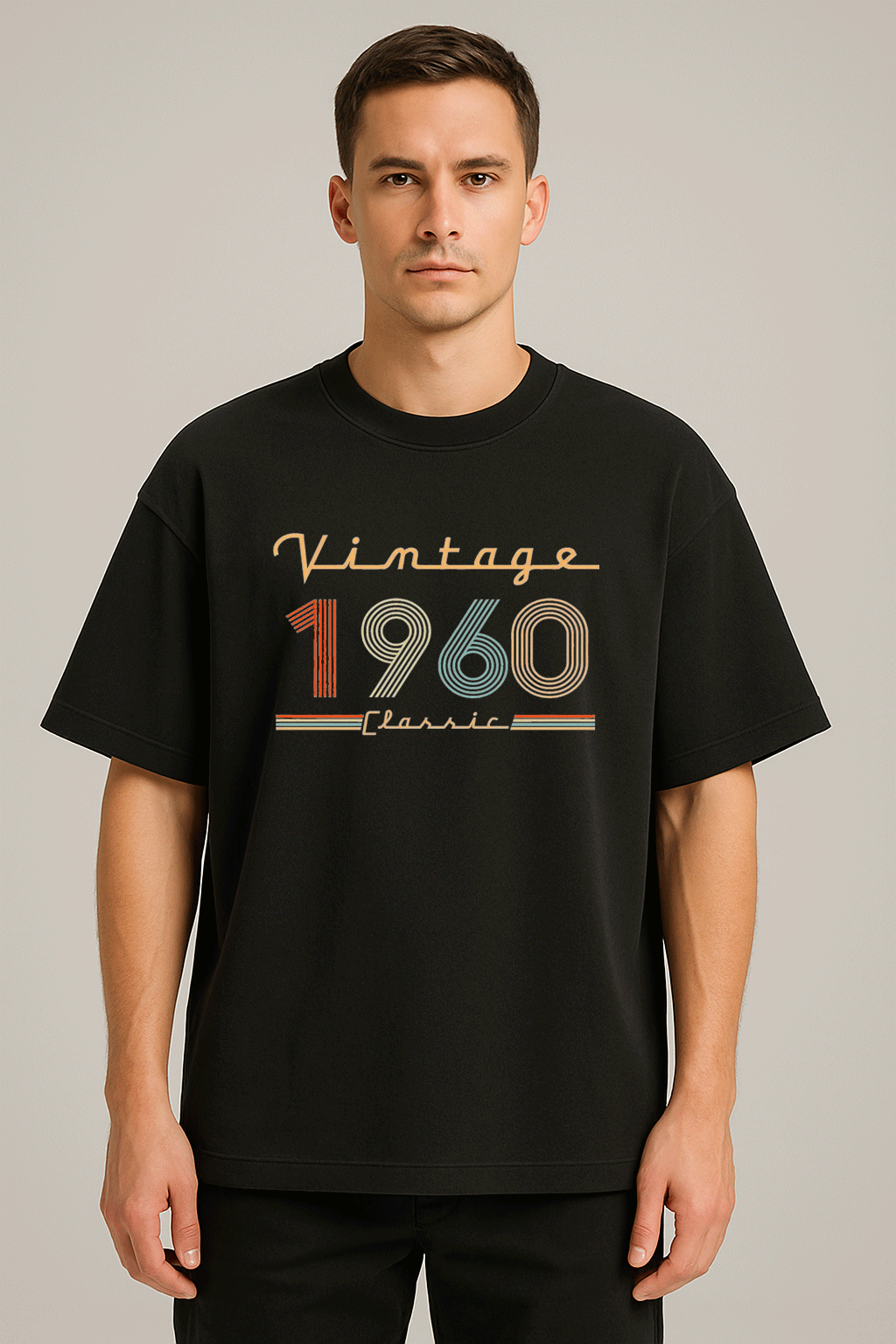 vintage baskılı oversize tişört