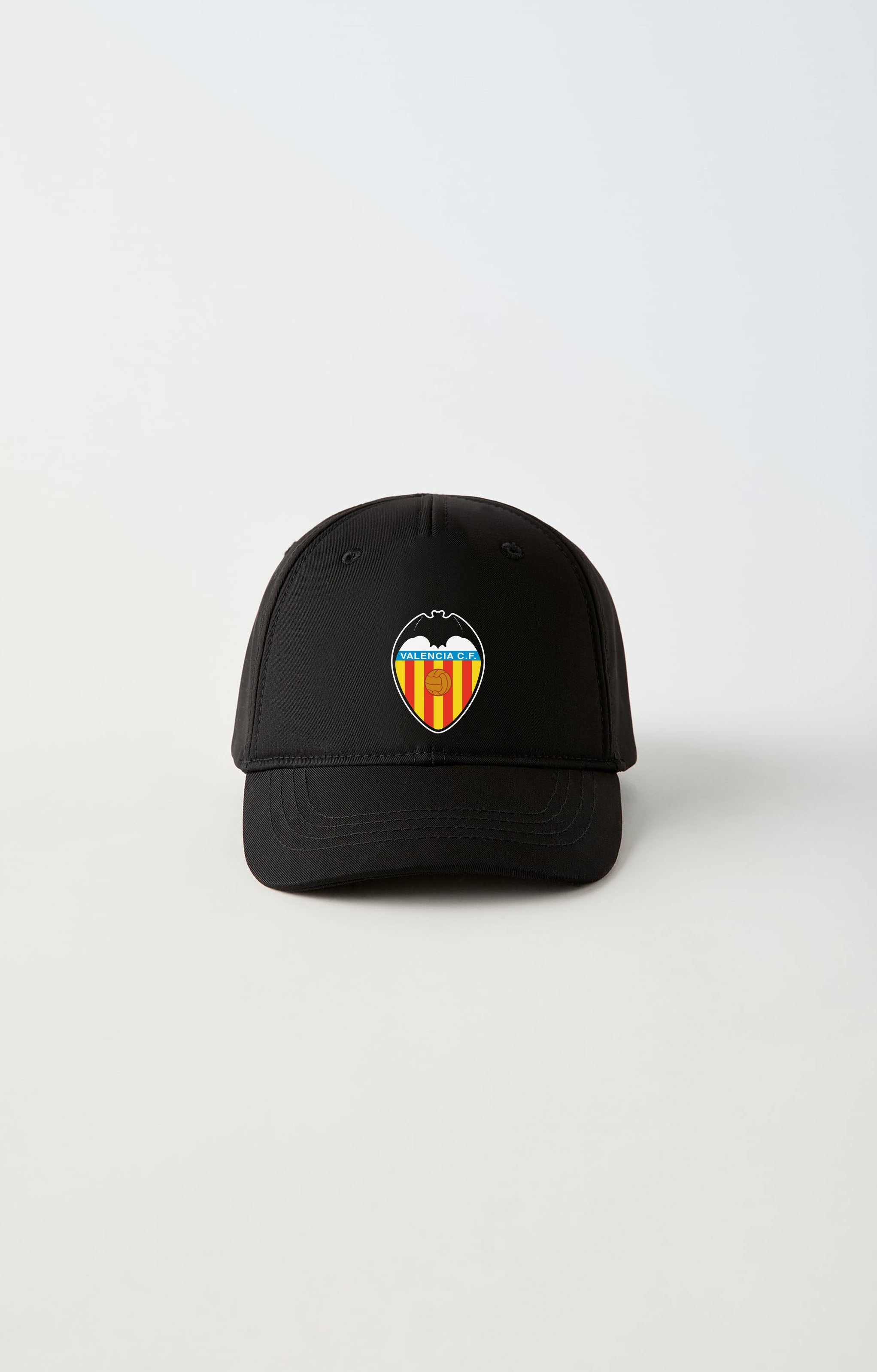 Valencia Futbol Takımı Baskılı Baskılı Ayarlanabilir Siyah Şapka