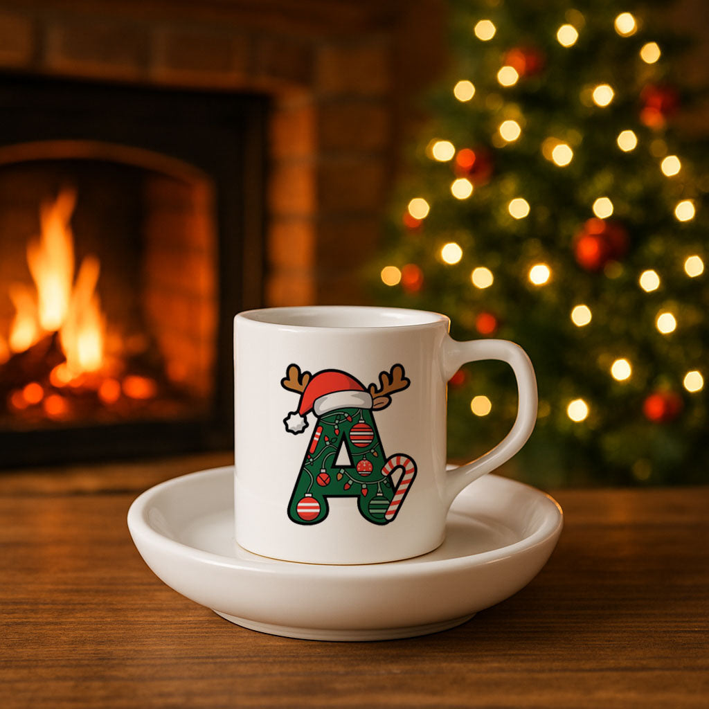 Yılbaşı Baskılı Türk Kahvesi Fincanı