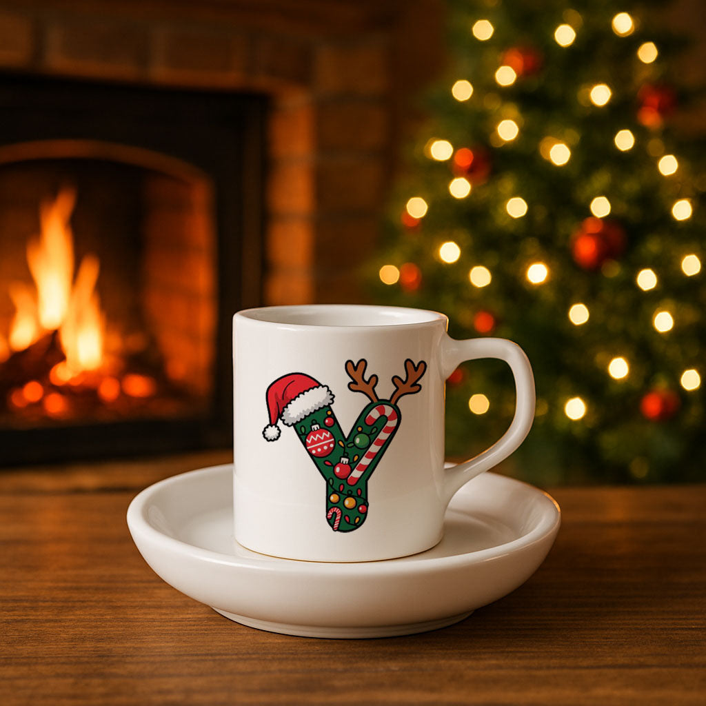 Yılbaşı Baskılı Türk Kahvesi Fincanı