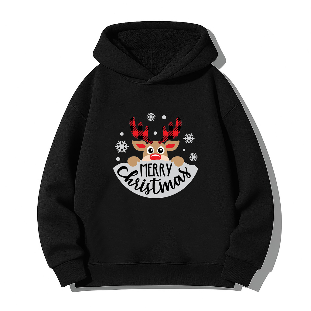 Yılbaşı Baskılı Sweatshirt Hoodie