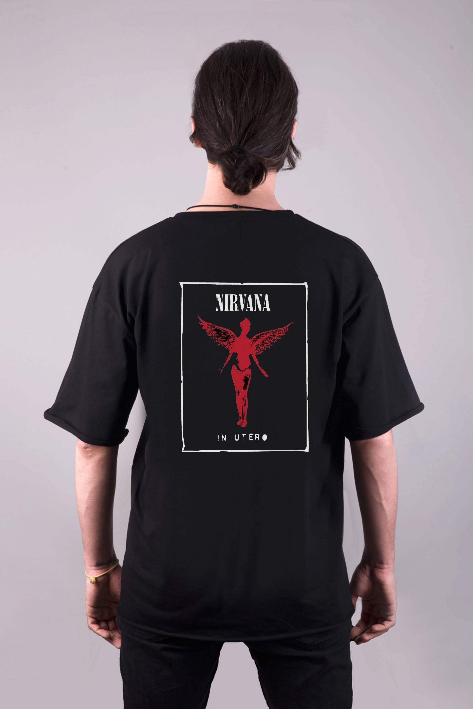Nirvana baskılı oversize tişört