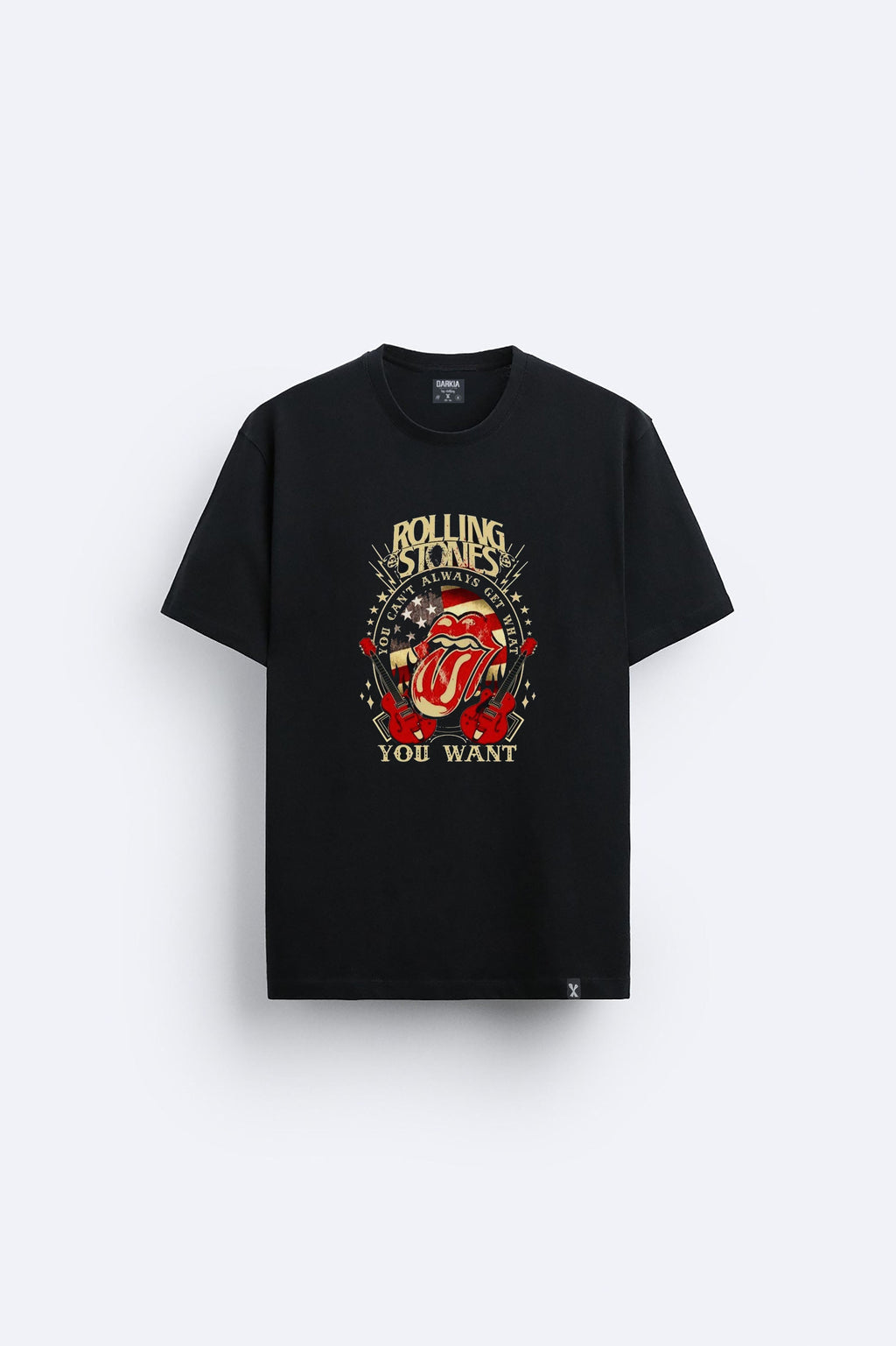 Rolling stones baskılı regular tişört