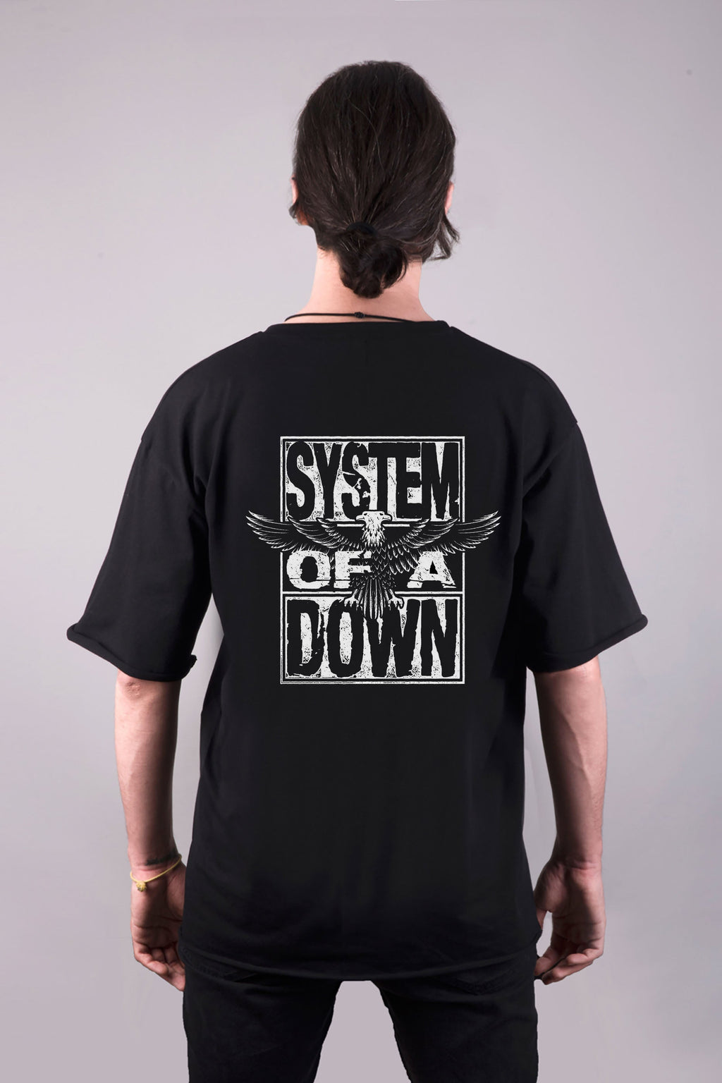 System Of Down baskılı oversize tişört