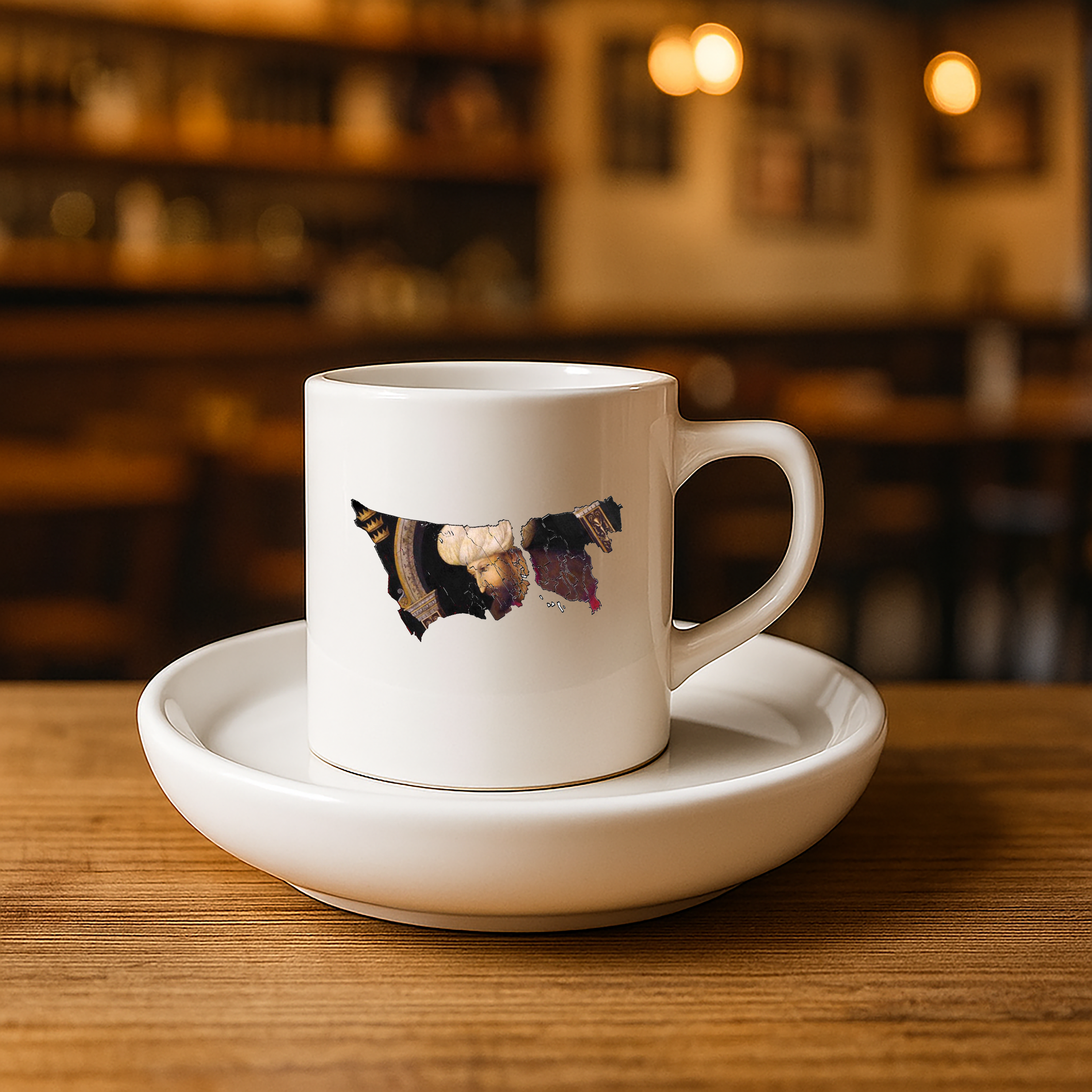 Türk Baskılı Türk Kahvesi Fincanı