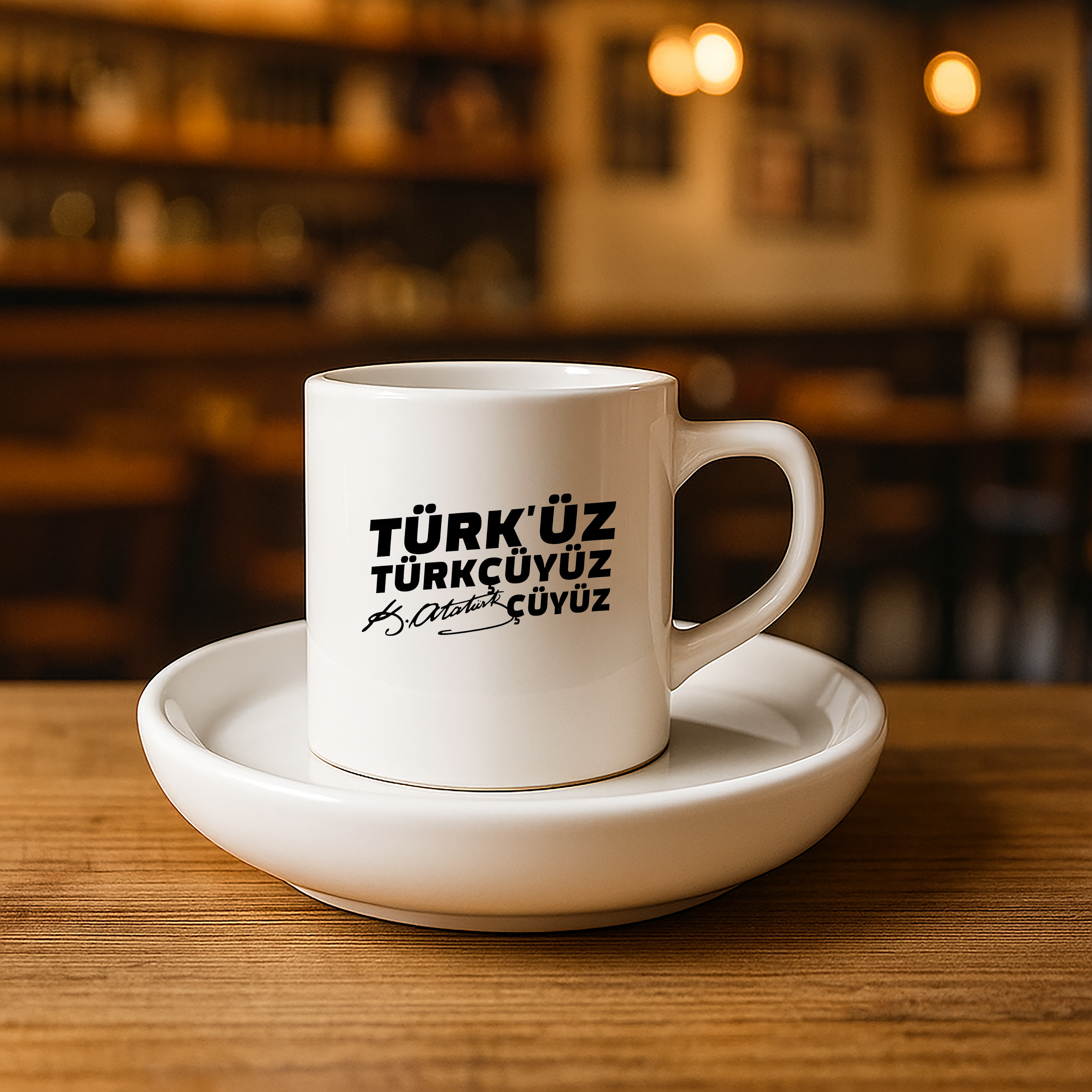 Türk Baskılı Türk Kahvesi Fincanı