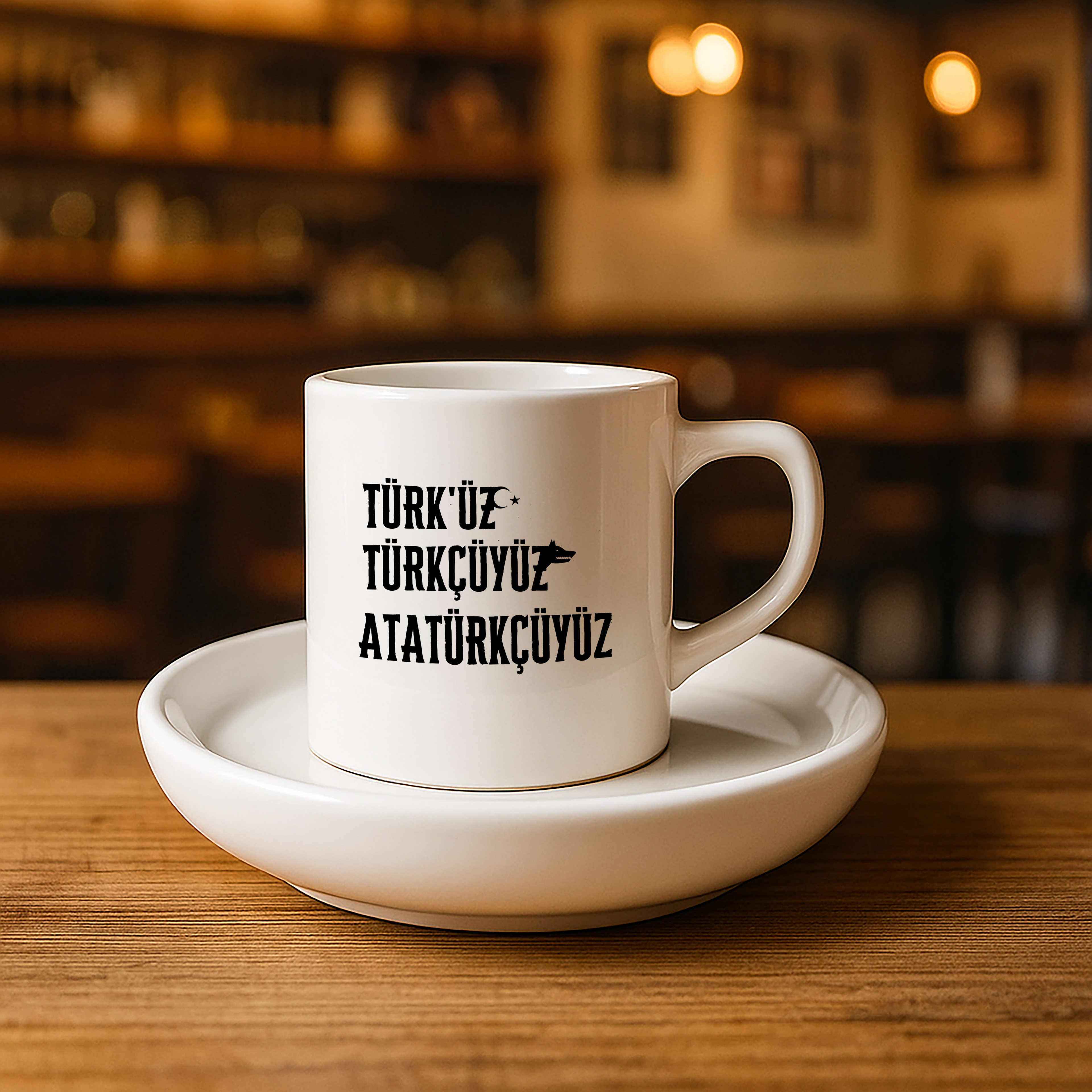 Türk Baskılı Türk Kahvesi Fincanı