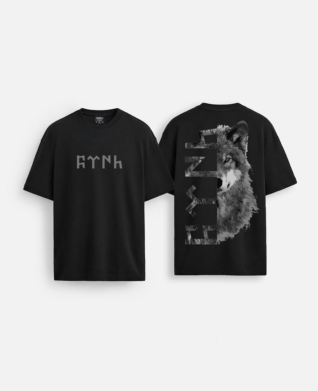 Türk bozkurt baskılı oversize tişört